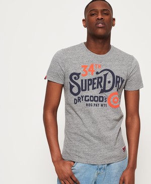 Superdry NYC Goods Co Férfi Pólók Szürke | PAOWT2795